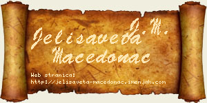 Jelisaveta Macedonac vizit kartica